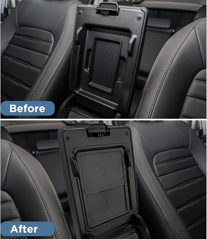 Carwiner 3PCS Center Console Organizer Compatible with 2023-2026 Honda CRV Accessories Armrest Hidden Drawer Storage Box for 2024 Honda CR-V Accessories