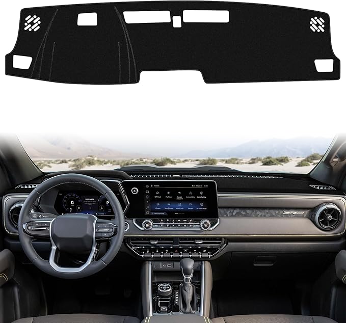 Dashboard Cover for 2023 2024 2025 2026 Chevy Chevrolet Colorado, Non-Slip Dashboard Protector & Sunshield, UV-Blocking, Anti-Glare Dash Mat Pad