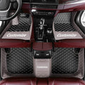 Custom Making Car Floor Mats for 98% Sedan SUV Car Protection Full Coverage Mats Anti-Slip Leather Floor Liners All Weather Car Floor Mats (Black+Gray Side)