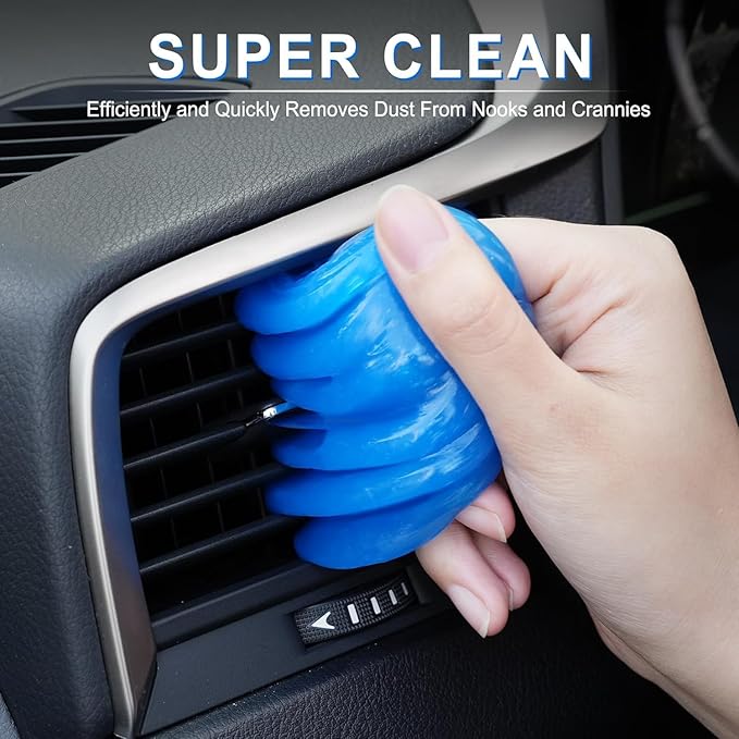 Car Cleaning Gel Detailing Putty,Automotive Interior Cleaning Slime,Car Vent Cleaning Kit for Car and Keyboard,Putty Cleaning Car Accessories Blue