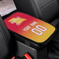 Custom Football Car Armrest Covers Universal Auto Center Console Pad Car handrail Box Cushion Personalized Add Name & Number Fans Gift Fit Suit for SUV Truck Sedan Van