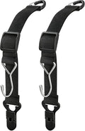 Headrest Hooks for Car, 2-in-1 Backseat Organizer with Bag Hook & Hat Clip, Extendable Universal Vehicle Storage Hanger Car Gifts for Purse, Grocery, Shopping Bag, Cap (2 Pack)