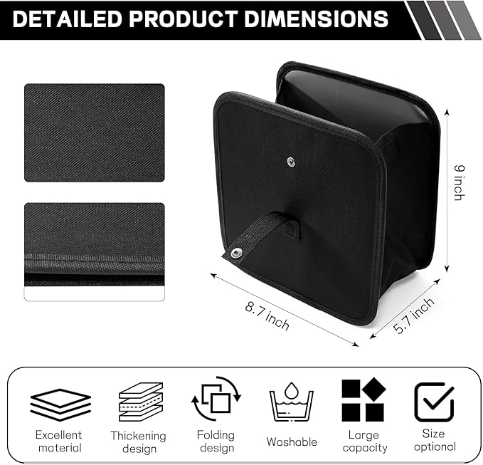 Foldable Car Trash Can, Waterproof Leakproof Hanging Auto Garbage Can, Multifunctional Large Capacity Vehicle Garbage Bag Storage Bag Organizer, Interior Car Accessories (Small)