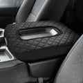 Shademax Center Console Cover for Chevy Silverado/GMC Sierra 2019-2025 2026 Jump Seat Accessories, Silverado Armrest Cover Console Cushion Pad Middle Console Armrest Lid Protective Cover PU Leather