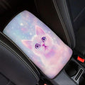 Dreaweet Car Armrest Cover Universal Center Console Cover Pad for Cars SUV Trucks Sedan Soft Comfortable,Cat Car Accessories for Women Girly Interior Cute