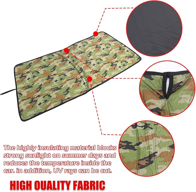 LLKUANG Car Windshield Sun Shade Compatible with Toyota Tacoma 2006-2024 Auto Windshield Sunshades Foldable Blocks UV Rays Sun Visor to Keep Your Vehicle Cool and Damage Free (Style F)