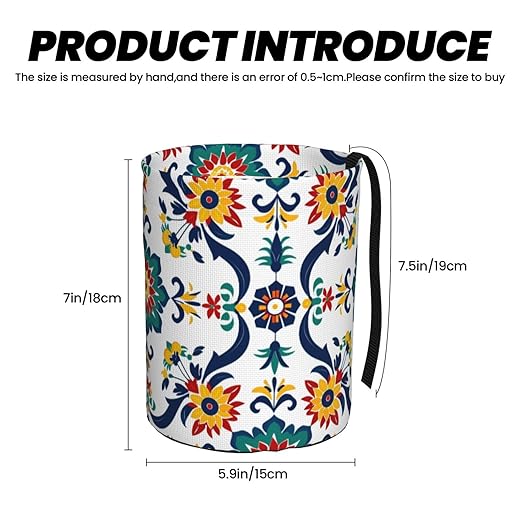 Traditional Mexican Trible Car Trash Can Garbage Cans Foldable,Cute Hanging Car Organizer and Storage Bag Leak Proof, Auto Back Seat Trash Bin Universal for Truck, SUV, Outdoor Travel