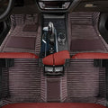 Custom Personalized Floor Mats for Cars，Luxury Full Coverage All Weather Car Floor Mats，Anti-Slip Leather Car Mat Set ，Custom Floor Mats for 99% of Cars, Trucks & SUVs (Streak Brown)