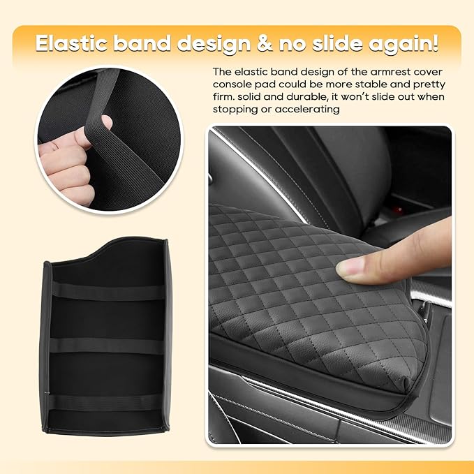 LFOTPP Armrest Cover for 2020-2025 Hyundai Palisade (SE/SEL/XRT/Limited/Calligraphy) Hyundai Palisade Accessories Center Console Cover Arm Rest Protector Middle Lid Pad Protector PU Leather,Non-Slip