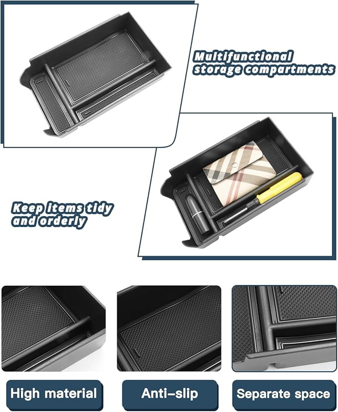 Ruiya 2023-2025 2026 GLC 300 Center Console Organizer for Mercedes GLC 300 Accessories Middle Console Organizer Compatible with 2023 2024 2025 2026 Mercedes GLC Class X254 Coupe & SUV