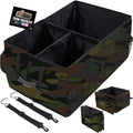 GORILLA GRIP Large Capacity Sturdy Trunk Storage Organizer, Slip and Water Resistant Collapsible Organization Container for Car Sedan or SUV, Multi Compartment Box Vehicle Accessories, Camo