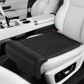 Car Seat Leg Extender Support Cushion, Leather Leg Rest Pad Breathable Perforations & Memory Foam, Anti-Wrinkle Surface Universal Car Seat Cushions Fit for Car Office Chair, Black