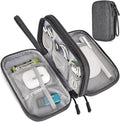 Electronic Organizer Travel Cable Accessories Bag, Electronic Organizer Case, Waterproof Electronic Accessories Organizer Bag for Power Bank, Charging Cords, USB Cable (Dark Gray)
