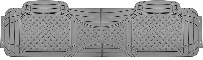 Automotive Floor Mats Gray Climaproof for All Weather Protection Universal Fit Trim to Fit for Most Cars, SUVs, and Trucks, 3 Row 4pc Full Set FH Group F11307GRAY-3ROW