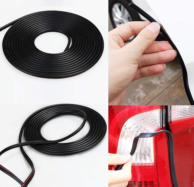 Eytool Car Door Protectors Edge Guards,16Ft(5M) Car Edge Trim Rubber Seal Protector with U Shape Car Protection Door Edge Guard Fit for Most Car(Black)
