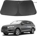 Windshield Sun Shade Custom Fit for 2016-2024 2025 Audi Q7 SUV Accessories Foldable Sunshade Sun Blocker Protect Car from Sun Rays & Heat Damage Keep Car Cooler