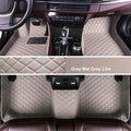 Custom Personalized Floor Mats for Cars - Luxury Full Coverage All Weather Mats, Anti-Slip Leather Mat Set, Fit for 99% of Cars, SUVs & Trucks (Gray, A-Diamond)