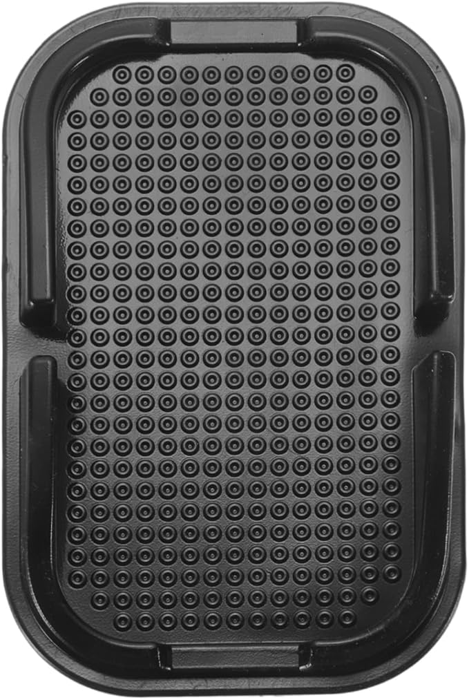 HARFINGTON Car Dashboard Anti-Slip Mat 6" x 4" Universal Sticky Dash Pad Washable Reusable Car Non-Slip Mats for Phone Keys Sunglasses Electronic Devices, Black