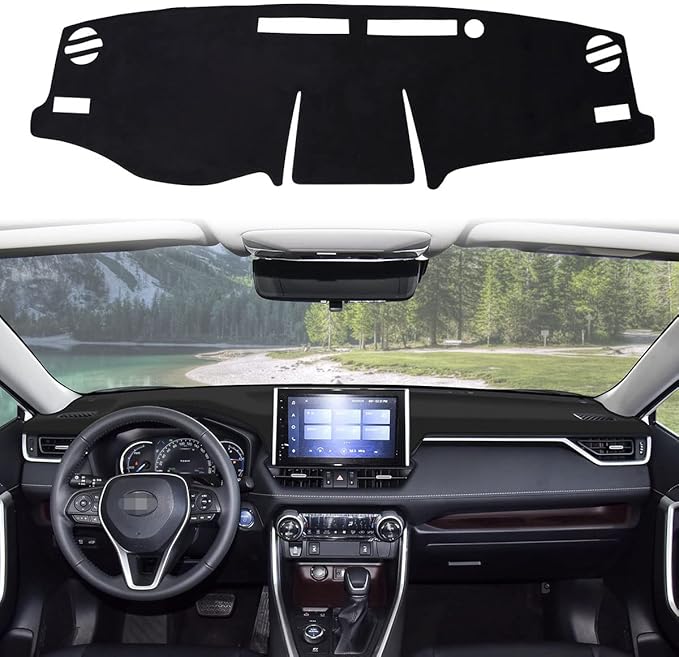 auovo Dashboard Cover Mat Compatible with Toyota RAV4 2024 2023 2022 Accessories 2019-2024 Sunshade Protector Anti-Slip Dash Carpet Cover