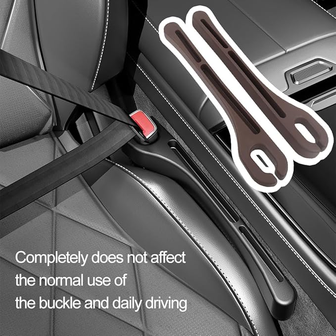 2PCS Car Seat Gap Filler Organizer,Upgrade Car Side Seat Gap Filler with Phone Holder,Multifunctional Car Seat Filler Gap Space Prevents Things Dropping for Cars,SUVs (Brown)