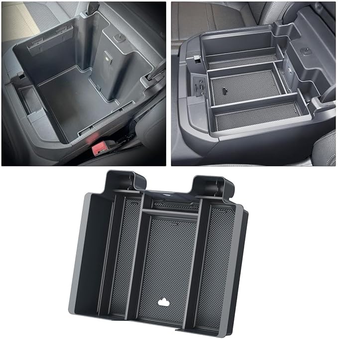 ASZSK for 2019-2022 Chevy Silverado/GMC Sierra 1500& 2020-2023 Silverado/Sierra 2500HD 3500HD Center Console Armrest Organizer ABS Materials