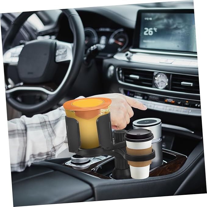 Cabilock Rotating Car Cup Holder Expander Storage Adjustable Drink Holder for Travel Compatible Most Vehicle Types