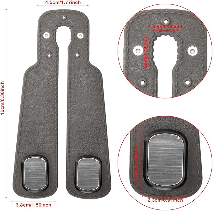 ENOCHT Double Car Seat Hooks for Headrest Purse Hook for Car TPE Back Seat Headrest Hooks for Mobile Phone Holder Handbags Bags Car Backseat Organizer Accessories(Gray- 2 Pack)