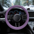 WOCOCN Car Steering Wheel Cover, Thin Anti-Skid Silicone Steering Wheel Cover for Men & Women, Universal Automotive Interior Accessories for Most Cars (Purple)
