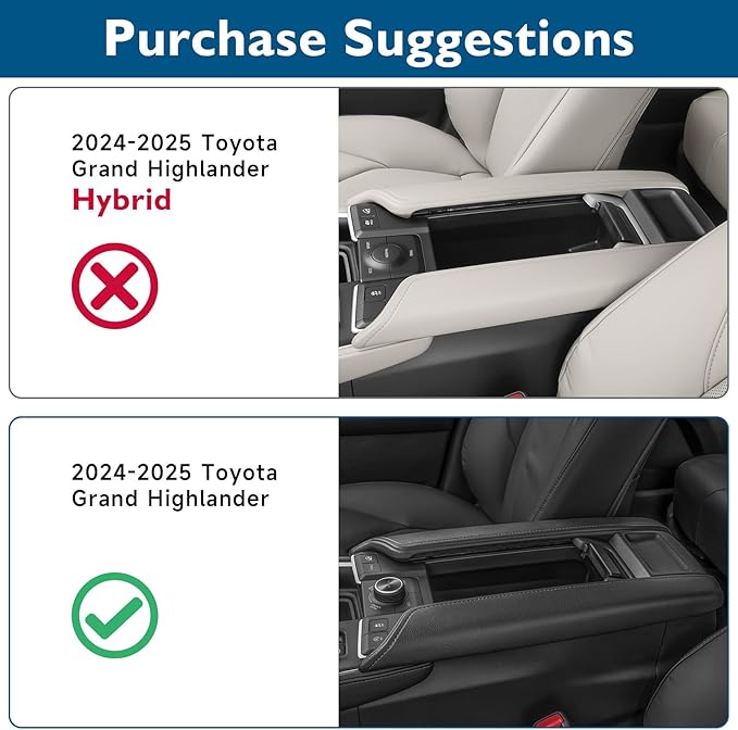 BlBLOZ Wireless Charging Anti-Slip Mat and Center Console Organizer(with Secret Compartment) for Toyota Grand Highlander 2024 2025 2026 Accessories Silicone Anti-Slip Wireless Charger Cover Pad 2PCS