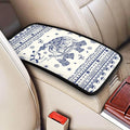 Universal Car Center Console Cushion Pad, Blue Elephant Soft Waterproof Car Center Console Cover Auto Armrest Seat Box Cover Protector for Most Vehicle SUV Truck Car