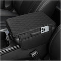 Car Center Console Cover for Hummer H2 2003-2009, Car Armrest Cover Cushion Arm Rest Cover Auto Interior Arm Rest Seat Box Pad Accessories,Bla-ck
