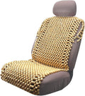 VaygWay Beaded Seat Cushion Car Driver Seat Cover with Durable & Double Strung Natural Wood Beads- Cooling Comfort Ventilated Massaging Support Cushion for Cars, Trucks & Office Chairs