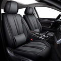 ZiopGTob Nappa Leather Car Seat Covers - Full Set 5-Piece Waterproof Seat Cover Breathable & Cool 4-Season Fit for SUVs/Sedans Premium Airflow Design with Anti-Slip Tech (Grey)