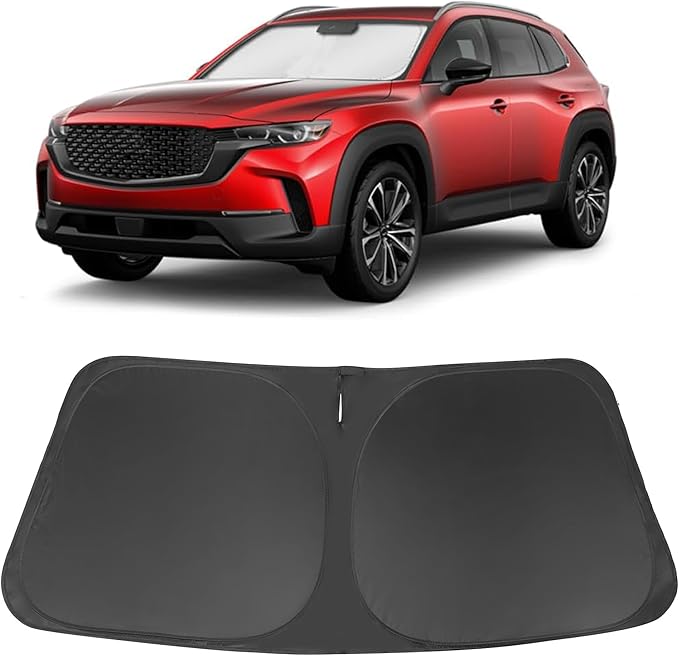 Windshield Sun Shade Custom Fit for 2023 2024 2025 2026 Mazda CX-50 CX50 Accessories Foldable Sunshade Sun Blocker Protect Car from Sun Rays & Heat Damage Keep Car Cooler