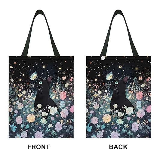 Cat Floral Car Trash Can, Hanging Car Trash Bag, Foldable Garbage Can for Front Back Seat, Multi-Functional Rubbish Bag Storage Pocket, Interior Car Accessories