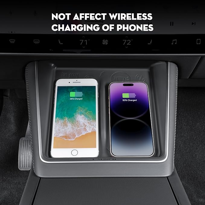 Center Console Wireless Charging Protector for Tesla Model Y Juniper 2026 Upgrade Silicone Mat for 2024-2026 Tesla Model 3 and 2025-2026 New Model Y Accessories