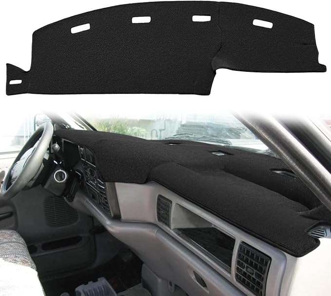Yiz Dashboard Cover Dash Cover Mat Pad Custom Fit for Dodge Ram 1500 2500 3500 1994 1995 1996 1997 Pickup Truck (94-97Black) J23