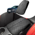 Center Console Cover Compatible with Ford Mustang Ecoboost/GT/Premium/Convertible/Coupe Hardtop 2015-2024 Leather Armrest Box Cushion Cover Middle Console Pad