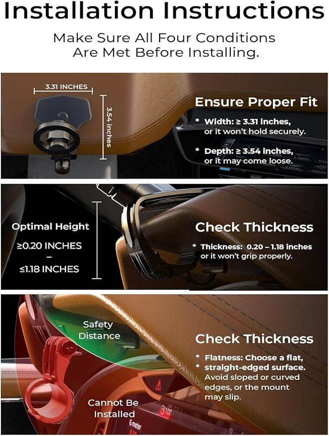 LISEN for iPhone 17 Air for Magsafe 360 Degree Car Phone Holder, Dashboard Holder, Magnetic Holders for Car Dash, Clip Cell Cars Holders for Your Rearview Mirror for iPhone 17 Pro Max 16 15 14 Kits