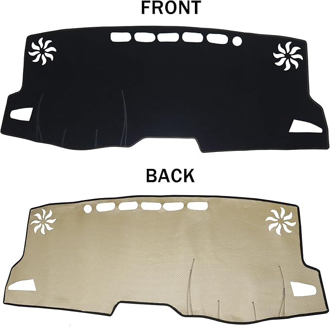 for Toyota Corolla Accessories 2019-2022 2023 2024 2025 2026 Dash Cover Dashboard Cover Mat Center Console Carpet Non-Slip Protector Sunshield Pad Custom Fit for Corolla 2020 2021, Black Trim