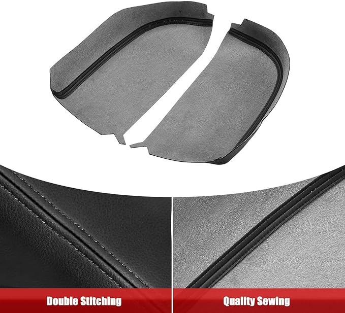 KBH Center Console Cover Replacement for Acura MDX 2007 2008 2009 2010 2011 2012 2013, Vinyl Leather, Armrest Replace Skin Upholstery, Black