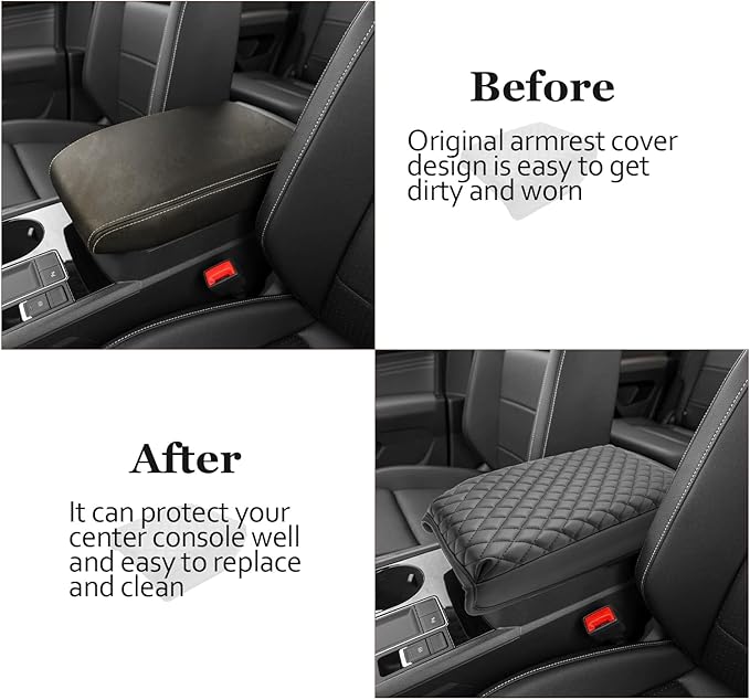 SKTU for 2024 2025 2026 Volkswagen Atlas Center Console Cover 2024 2025 2026 VW Atlas Armrest Cover 2024 2025 Atlas SE/SEL Seat Box Cover VW Atlas 2024 2025 2026 Accessories Center Console Cushion