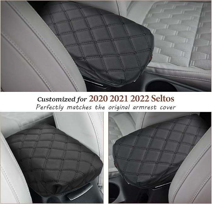 SKTU for 2021 2022 2023 2024 2025 2026 Kia Seltos Armrest Cover 2023 2024 2025 2026 Seltos Accessories Armrest Pad 2024 2025 2026 Seltos Seat Box Pad 2024 2025 2026 Seltos Center Console Cover