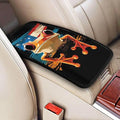 Puerto Rico Flag Frog Car Auto Armrest Cushion Cover Accessories Center Console Seat Box Pad Protector Universal Decoration for Most Vehicle SUV Truck