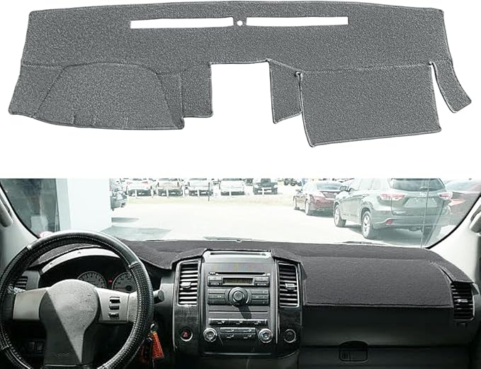 Dash Cover Mat Pad Carpet Custom Fit for Nissan Frontier 2005-2021/Xterra 2005-2015/Pathfinder 2005-2012, 2009-2012 Suzuki Equator Dashboard Pad Cap Carpet Protector (Dark Gray) Y66