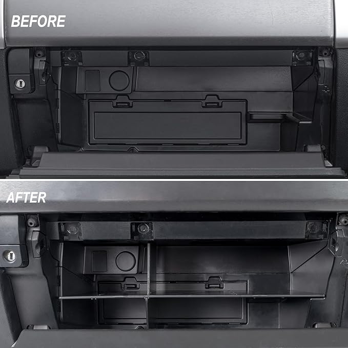 JKCOVER Glove Box Organizer Compatible with Toyota 4Runner 2010-2019 2020 2021 2022 2023 2024 Divider Accessories Insert Box ABS Secondary Storage