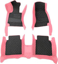 Custom Leather Car Mats, Vehicle-Specific Fit All-Weather Floor Mats, 100% Waterproof Anti-Slip Durable Protection for SUV Truck Sedan, Precision Tailored Protection (Pink and Black)