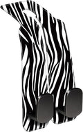 AEWNUNK Purse Hook for Car Abstract Black Zebra 1 Pack Headrest Back Seat Hook Premium Leather Double Metal Hanger Storage Pack Bag Purse Holder Car Interior Accessories
