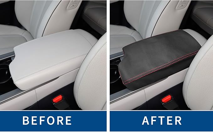Compatible with Center Console Armrest Cover for Hyundai Palisade 2020-2025 Leather Arm Rest Storage Box Lids Cushion Protector Pad