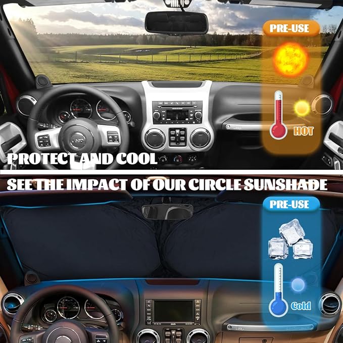 Halloween Car Window Sun Shield Ghost Sunflower Dark Forest Mystical Front Window Sun Shade Rays Sun Shade Visor Protector for Car Sedan Truck SUV Accessories 59" L x 31.5" W